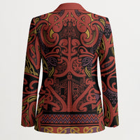 Aotearoa Iwi Rongowhakaata Blazer Maori Wharenui House Tribal Pattern LT9 - Polynesian Pride