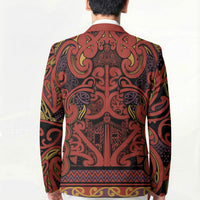 Aotearoa Iwi Rongowhakaata Blazer Maori Wharenui House Tribal Pattern LT9 - Polynesian Pride