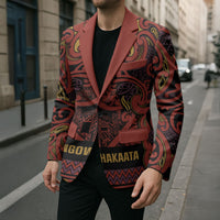 Aotearoa Iwi Rongowhakaata Blazer Maori Wharenui House Tribal Pattern LT9 - Polynesian Pride