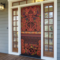 Aotearoa Iwi Rongowhakaata Door Cover Maori Wharenui House Tribal Pattern LT9 - Polynesian Pride