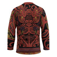 Aotearoa Iwi Rongowhakaata Hockey Jersey Maori Wharenui House Tribal Pattern LT9 - Polynesian Pride