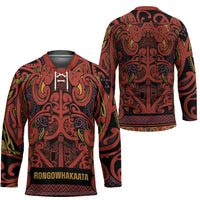 Aotearoa Iwi Rongowhakaata Hockey Jersey Maori Wharenui House Tribal Pattern LT9 - Polynesian Pride