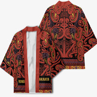 Aotearoa Iwi Rongowhakaata Kimono Maori Wharenui House Tribal Pattern LT9 - Polynesian Pride