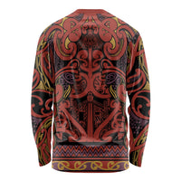 Aotearoa Iwi Rongowhakaata Long Sleeve Shirt Maori Wharenui House Tribal Pattern LT9 - Polynesian Pride