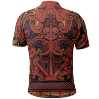 Aotearoa Iwi Rongowhakaata Polo Shirt Maori Wharenui House Tribal Pattern
