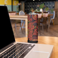 Aotearoa Iwi Rongowhakaata Skinny Tumbler Maori Wharenui House Tribal Pattern LT9 - Polynesian Pride