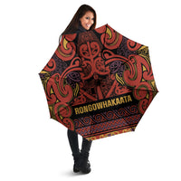 Aotearoa Iwi Rongowhakaata Umbrella Maori Wharenui House Tribal Pattern LT9 - Polynesian Pride