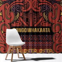 Aotearoa Iwi Rongowhakaata Window Curtain Maori Wharenui House Tribal Pattern LT9 - Polynesian Pride