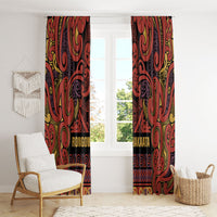 Aotearoa Iwi Rongowhakaata Window Curtain Maori Wharenui House Tribal Pattern LT9 - Polynesian Pride