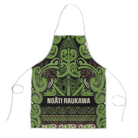 Aotearoa Iwi Ngati Raukawa Apron Maori Wharenui House Tribal Pattern LT9 Olive green - Polynesian Pride