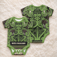 Aotearoa Iwi Ngati Raukawa Baby Onesie Maori Wharenui House Tribal Pattern