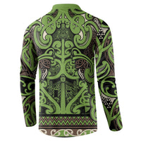 Aotearoa Iwi Ngati Raukawa Button Sweatshirt Maori Wharenui House Tribal Pattern LT9 - Polynesian Pride
