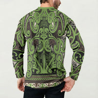 Aotearoa Iwi Ngati Raukawa Button Sweatshirt Maori Wharenui House Tribal Pattern LT9 - Polynesian Pride