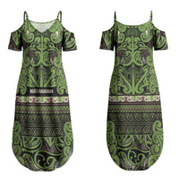 Aotearoa Iwi Ngati Raukawa Couples Matching Summer Maxi Dress and Long Sleeve Button Shirt Maori Wharenui House Tribal Pattern LT9 - Polynesian Pride