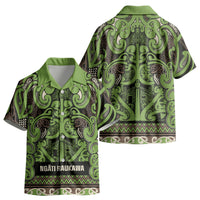 Aotearoa Iwi Ngati Raukawa Kid Hawaiian Shirt Maori Wharenui House Tribal Pattern LT9 - Polynesian Pride