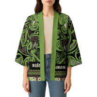 Aotearoa Iwi Ngati Raukawa Kimono Maori Wharenui House Tribal Pattern LT9 - Polynesian Pride