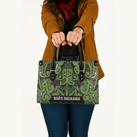 Aotearoa Iwi Ngati Raukawa Leather Bag Maori Wharenui House Tribal Pattern LT9 - Polynesian Pride