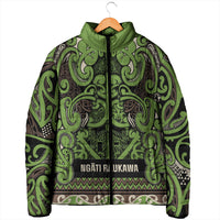 Aotearoa Iwi Ngati Raukawa Padded Jacket Maori Wharenui House Tribal Pattern LT9 - Polynesian Pride
