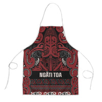 Aotearoa Iwi Ngati Toa Apron Maori Wharenui House Tribal Pattern LT9 Dark Red - Polynesian Pride