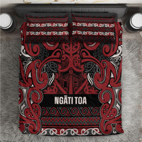 Aotearoa Iwi Ngati Toa Bedding Set Maori Wharenui House Tribal Pattern LT9 Dark Red - Polynesian Pride