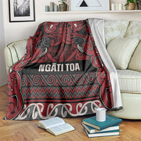 Aotearoa Iwi Ngati Toa Blanket Maori Wharenui House Tribal Pattern LT9 Dark Red - Polynesian Pride