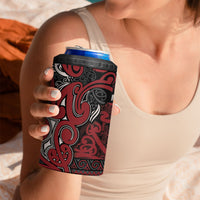 Aotearoa Iwi Ngati Toa 4 in 1 Can Cooler Tumbler Maori Wharenui House Tribal Pattern LT9 - Polynesian Pride