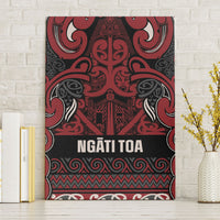 Aotearoa Iwi Ngati Toa Canvas Wall Art Maori Wharenui House Tribal Pattern LT9 Without Frame Dark Red - Polynesian Pride