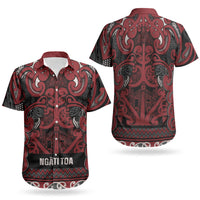 Aotearoa Iwi Ngati Toa Couples Matching Puletasi and Hawaiian Shirt Maori Wharenui House Tribal Pattern LT9 - Polynesian Pride