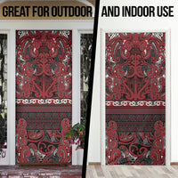 Aotearoa Iwi Ngati Toa Door Cover Maori Wharenui House Tribal Pattern LT9 - Polynesian Pride