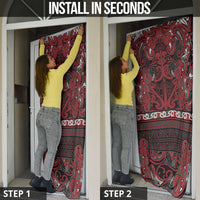 Aotearoa Iwi Ngati Toa Door Cover Maori Wharenui House Tribal Pattern LT9 - Polynesian Pride