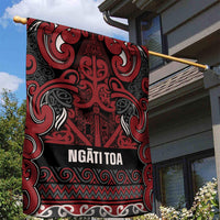 Aotearoa Iwi Ngati Toa Garden Flag Maori Wharenui House Tribal Pattern LT9 - Polynesian Pride