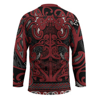 Aotearoa Iwi Ngati Toa Hockey Jersey Maori Wharenui House Tribal Pattern LT9 - Polynesian Pride