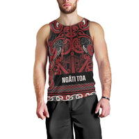 Aotearoa Iwi Ngati Toa Men Tank Top Maori Wharenui House Tribal Pattern LT9 - Polynesian Pride