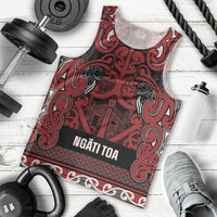 Aotearoa Iwi Ngati Toa Men Tank Top Maori Wharenui House Tribal Pattern LT9 - Polynesian Pride