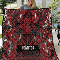 Aotearoa Iwi Ngati Toa Quilt Maori Wharenui House Tribal Pattern LT9 Dark Red - Polynesian Pride