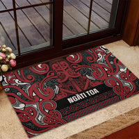 Aotearoa Iwi Ngati Toa Rubber Doormat Maori Wharenui House Tribal Pattern LT9 - Polynesian Pride