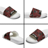 Aotearoa Iwi Ngati Toa Slide Sandals Maori Wharenui House Tribal Pattern LT9 - Polynesian Pride