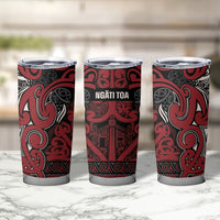 Aotearoa Iwi Ngati Toa Tumbler Cup Maori Wharenui House Tribal Pattern LT9 - Polynesian Pride