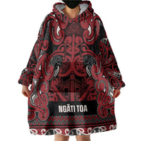 Aotearoa Iwi Ngati Toa Wearable Blanket Hoodie Maori Wharenui House Tribal Pattern LT9 - Polynesian Pride