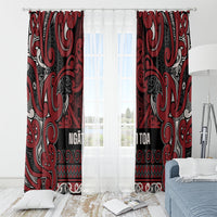 Aotearoa Iwi Ngati Toa Window Curtain Maori Wharenui House Tribal Pattern LT9 - Polynesian Pride