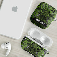 Aotearoa Iwi Ngāti Tama ki Taranaki Trust AirPods Case Maori Wharenui House Tribal Pattern LT9 - Polynesian Pride