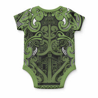 Aotearoa Iwi Ngāti Tama ki Taranaki Trust Baby Onesie Maori Wharenui House Tribal Pattern