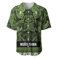 Aotearoa Iwi Ngāti Tama ki Taranaki Trust Baseball Jersey Maori Wharenui House Tribal Pattern LT9 Lime - Polynesian Pride