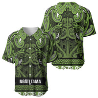 Aotearoa Iwi Ngāti Tama ki Taranaki Trust Baseball Jersey Maori Wharenui House Tribal Pattern LT9 - Polynesian Pride
