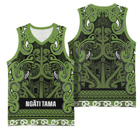 Aotearoa Iwi Ngāti Tama ki Taranaki Trust Basketball Jersey Maori Wharenui House Tribal Pattern LT9 - Polynesian Pride