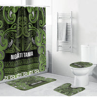 Aotearoa Iwi Ngāti Tama ki Taranaki Trust Bathroom Set Maori Wharenui House Tribal Pattern