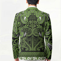 Aotearoa Iwi Ngāti Tama ki Taranaki Trust Blazer Maori Wharenui House Tribal Pattern LT9 - Polynesian Pride