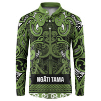 Aotearoa Iwi Ngāti Tama ki Taranaki Trust Button Sweatshirt Maori Wharenui House Tribal Pattern LT9 Lime - Polynesian Pride