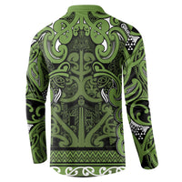 Aotearoa Iwi Ngāti Tama ki Taranaki Trust Button Sweatshirt Maori Wharenui House Tribal Pattern LT9 - Polynesian Pride