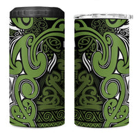 Aotearoa Iwi Ngāti Tama ki Taranaki Trust 4 in 1 Can Cooler Tumbler Maori Wharenui House Tribal Pattern LT9 One Size: 16 oz Lime - Polynesian Pride